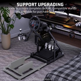Hottoby Racing Simulator Cockpit With Double Support Arms Fits Logitech G920 G29