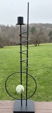 RICK MARTIN 1996 METAL VINTAGE CANDLE HOLDER. SIGNED AND DATED ! 19 inches high