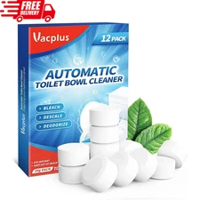 Vacplus Toilet Bowl Cleaner Tablets 12 PACK, Automatic Toilet Bowl Cleaners