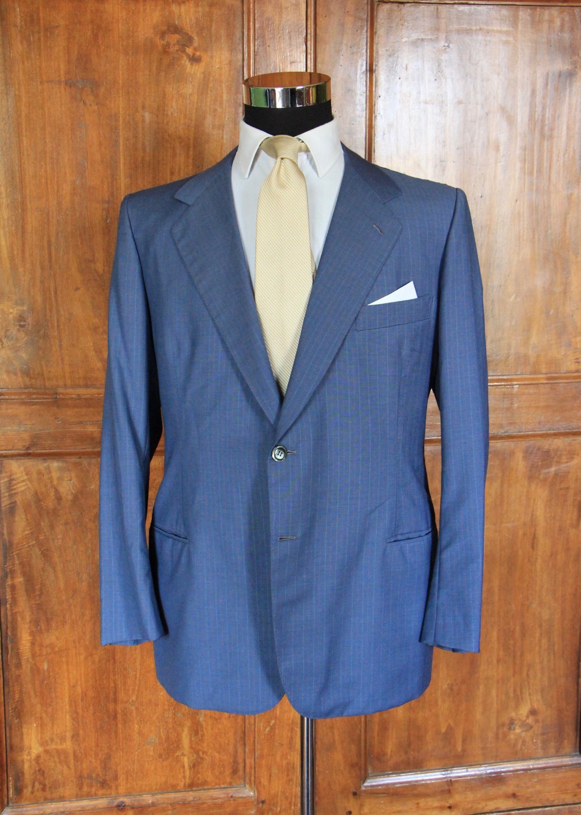 Sartoria Saracco bespoke light blue Fresco jacket 54EU/44UK short