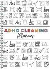 adhd cleaning planner,cleaning schedule and checklist organizing notebook wee...