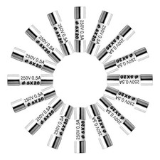 30pcs 0.5Amp 250V Ceramic Fuses 5 x 20 mm / 0.2 x 0.79 inch Fast-Blow Fuse