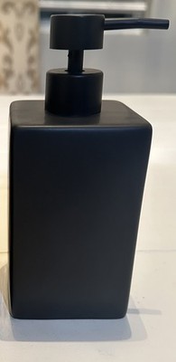 Black Square Ceramic Soap Dispenser
