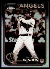 2024 Topps Chrome 61 Anthony Rendon Sepia Refractor Angels Baseball Card