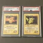 Pokemon TCG: Lt. Surge's Pikachu 081/132 Gym Heroes 1st Edition & 084/132 PSA 9