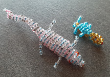 2 Perlentiere Perlen aus Kunststoff Krokodil ...