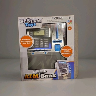 ATM Electronic Piggy Bank with Bill Feeder, Coin Counter & LCD, Educational Toy