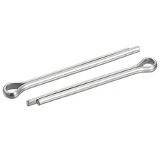 Split Cotter Pin, 6x80mm Stainless Steel Clip Fastener Fitting Silver 2Pcs