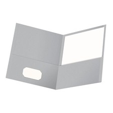 25 Count Gray Two Pocket Folders Durable Letter Size School Office Organization