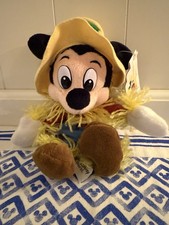 Walt Disney World Scarecrow Mickey Mouse Bean Bag Fall Halloween Plush