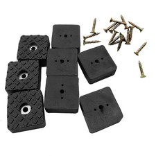 Rubber Feet Pads Nonslip Furniture Pads 20 Pack 30mm Black Square With Screws Fo