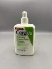 CeraVe Hydrating Cream-to-Foam Face Wash with Hyaluronic Acid, 16 FL OZ READ