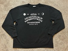 Ouija Mystifying Oracle Sweatshirt Adult XL Black Graphic Fleece Pullover Witch