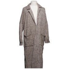 Mantel, Damen, Größe: M, Grau/Beige, Tweed #qDk