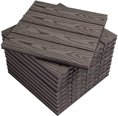 1m2 11x 30x30 cm WPC Fliese Terrassenfliesen Klickfliese balkonfliesen 02hco