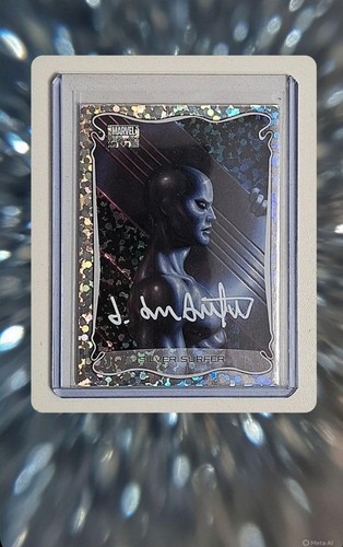 2022 Marvel Masterpieces Holofoil Silver Surfer DAN DOS SANTOS AUTOGRAPH OAX Ex.