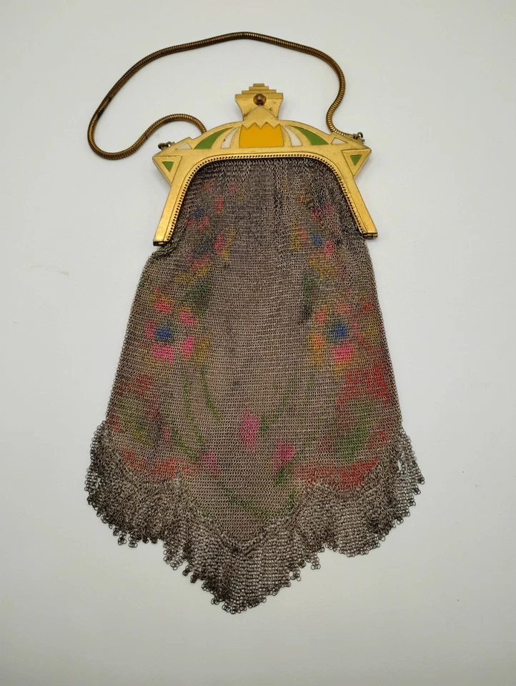 Cartera vintage con solapa floral de malla Whiting & Davis Foto 2 de 4