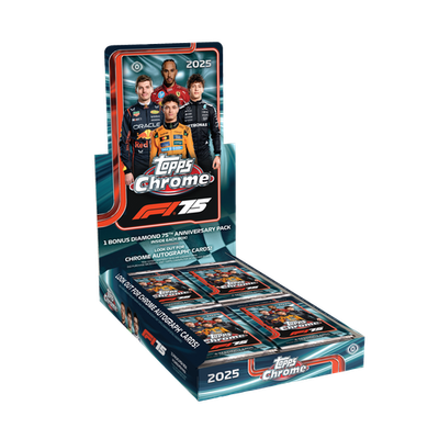 2025 TOPPS CHROME Formula 1 HOBBY BOX (80 Cards) F1 Racing Brand