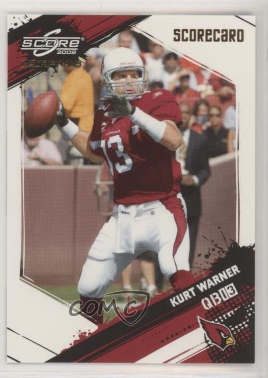 2009 Score Inscriptions Scorecard 39/50 Kurt Warner #5 HOF 7mz