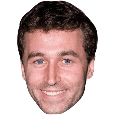 James Deen (Lächeln) Promi Maske, flaches Kartengesicht, Kostüm Maske