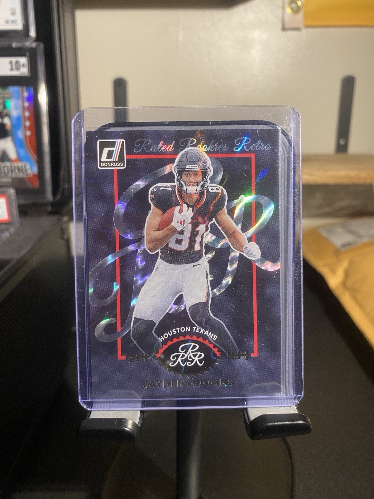 2025 Donruss Jayden Higgins Rated Rookie Retro Rookie RC #8 Texans