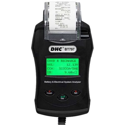 DHC BT797 Batterietester für 6V und 12V Batterien mit integriertem Drucker inkl.