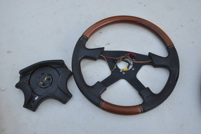 MOMO Olympic 3 Wood combination Steering Wheel JDM Used | eBay