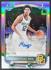 2025-26 Bowman Michael Rataj Chrome Auto Refractor /499 1st Prospect Bears MS2