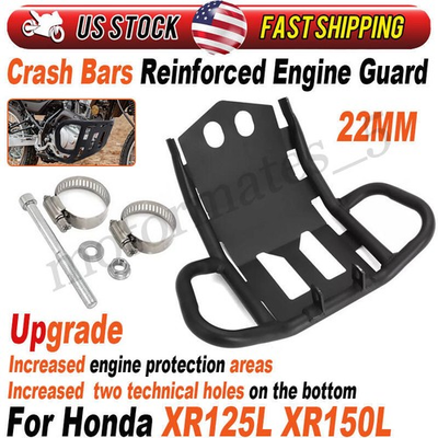 #ad #ad For Honda XR150L XR125 XR125L Crash Bar Reinforced Engine Guard Protector Frame $79.99