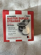 Keeney Genuine Parts 430 Master Duplex Strainer With Stopper NOS New Old Stock