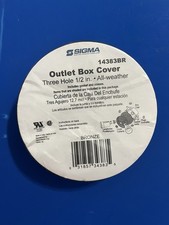 Sigma Electric 14383BR Aluminum Bronze 3-Hole Outlet Box Cover 4-1/4 Dia. in.