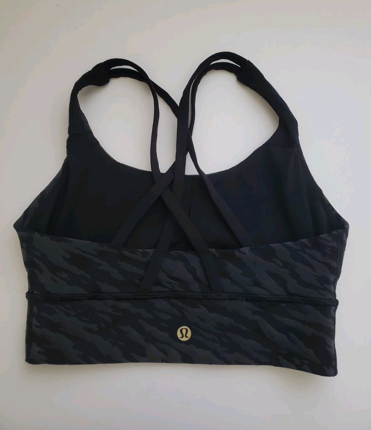Lululemon Women's Lunar New Year Long Line Energy Bra Size 4 Gold Logo RARE