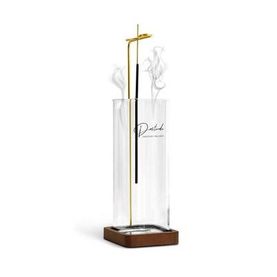 Incense Holder, Multi-Purpose Design Glass Incense Burner ash Catcher with Br...