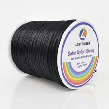 330 Feet Satin Nylon String, 1 Mm Silky Smooth Durable Nylon Cord for Jewelry Ma