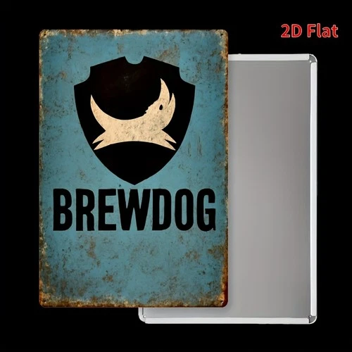 Vintage "Brewdog" Tin Metal Signs - 8*12Rustic Beer Brand Decor with Signs