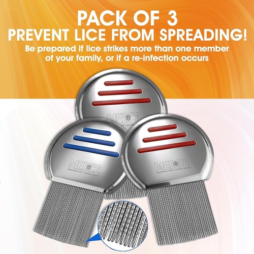 Ultimate 3-Pack Lice Comb - Ergonomic Design for All Hair Types, No Chemicals - Picture 11 of 11