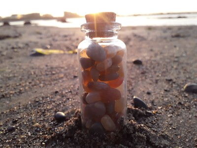 agates found on the Oregon coast In a 1oz bottle