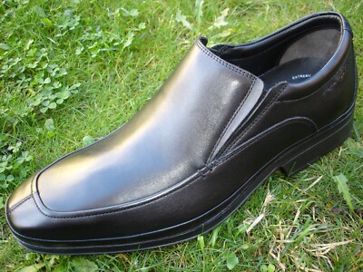 Clarks Active Air Flow System Schwarz Leder Schuh Slipper Herren UK-10 G EU-44,5 M
