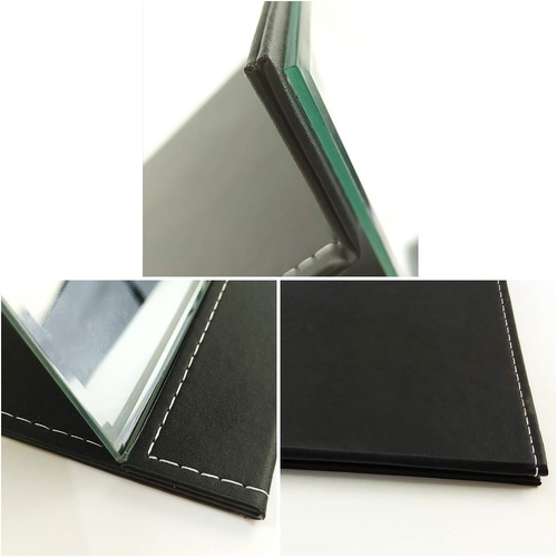 ZBEIVAN 10X7 Inches Portable Folding Makeup Mirror with Cosmetic Desktop Standin - Picture 4 of 12