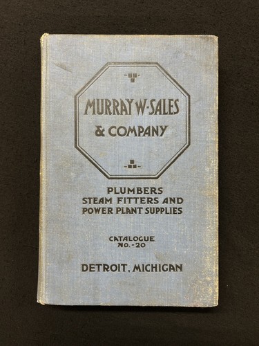 PLUMBING FIXTURES catalog #20 Murray W. Sales Co. Detroit 1920 HC
