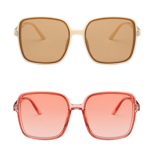 2022 Oversized Sunglasses Women Men Retro Large Square / - Picture 8 of 23