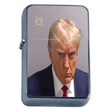 Donald Trump Mugshot D1 Flip Top Oil Lighter Windproof