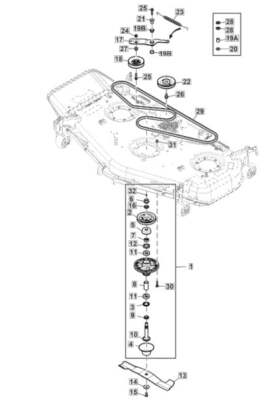 Cinghia Piatto Taglio Per John Deere X940 Con Deck 60 Pollici HC, Ricambio M178695, Nuova