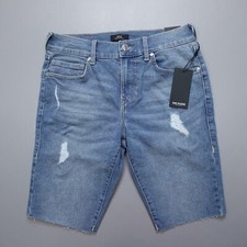True Religion Jeans Rocco SN Distressed Shorts Raw Hem 700415 Men's Size 32