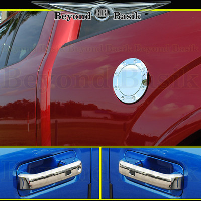 2015-2020 FORD F150 Std/Ext Chrome 2 Door Handle w/Smart KH+Gas Door COVERS