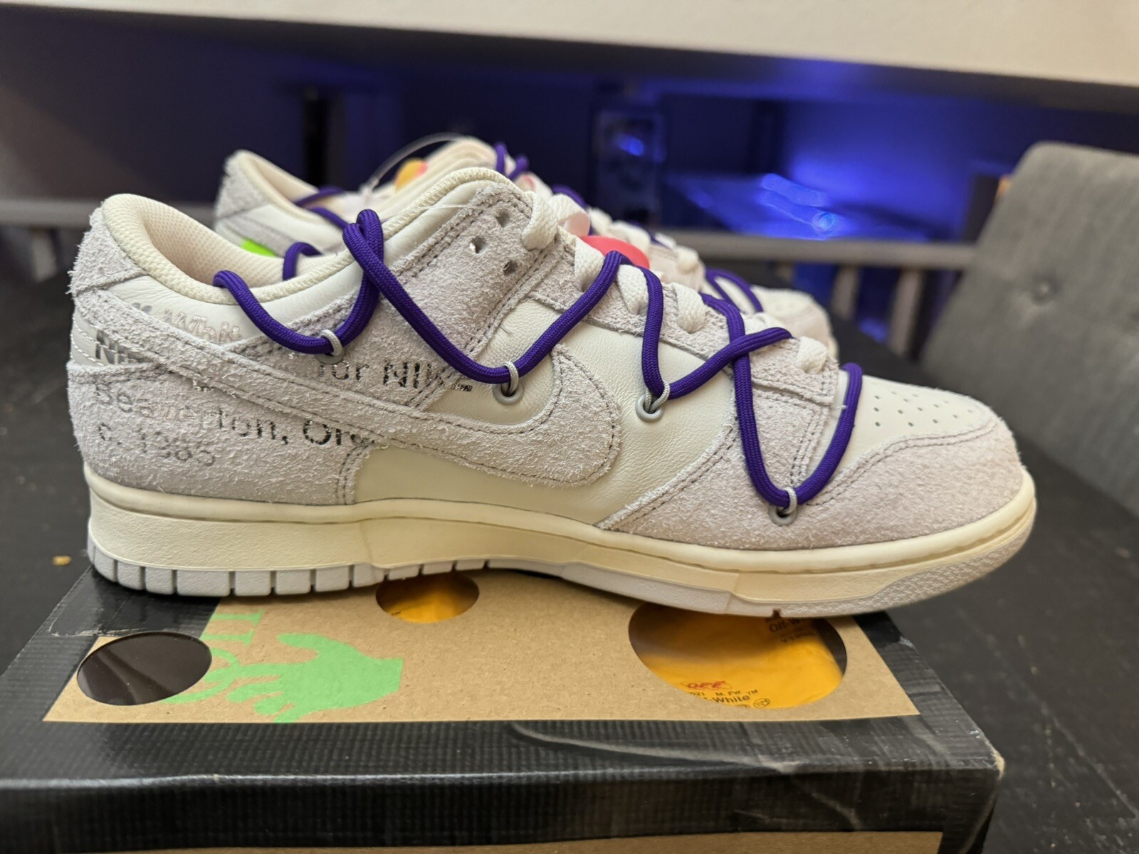 OFF WHITE X NIKE Nike Off White x Dunk Low ""Lotto 15 di 50"" DJ0950 101 da uomo taglia 9 5