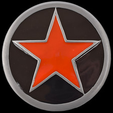 Red Star Black Circle Belt Buckle