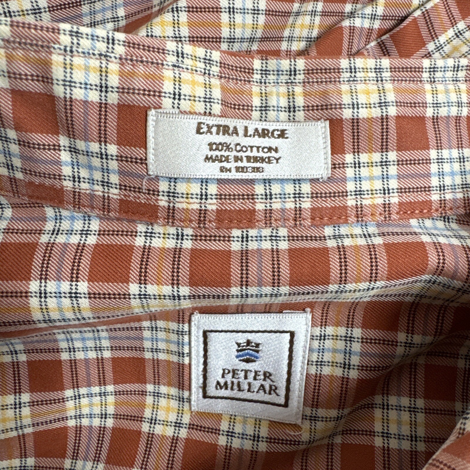 Peter Millar Button Down Multicolor Checked Shirt… - image 5