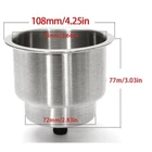 8PCS Stainless Steel Brushed Cup Drink Holder Marine Boat Car Truck Camper RV