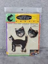 Long-Stitch Beading from Crafty Black  White Cat Makes A Earrings  1 Pin